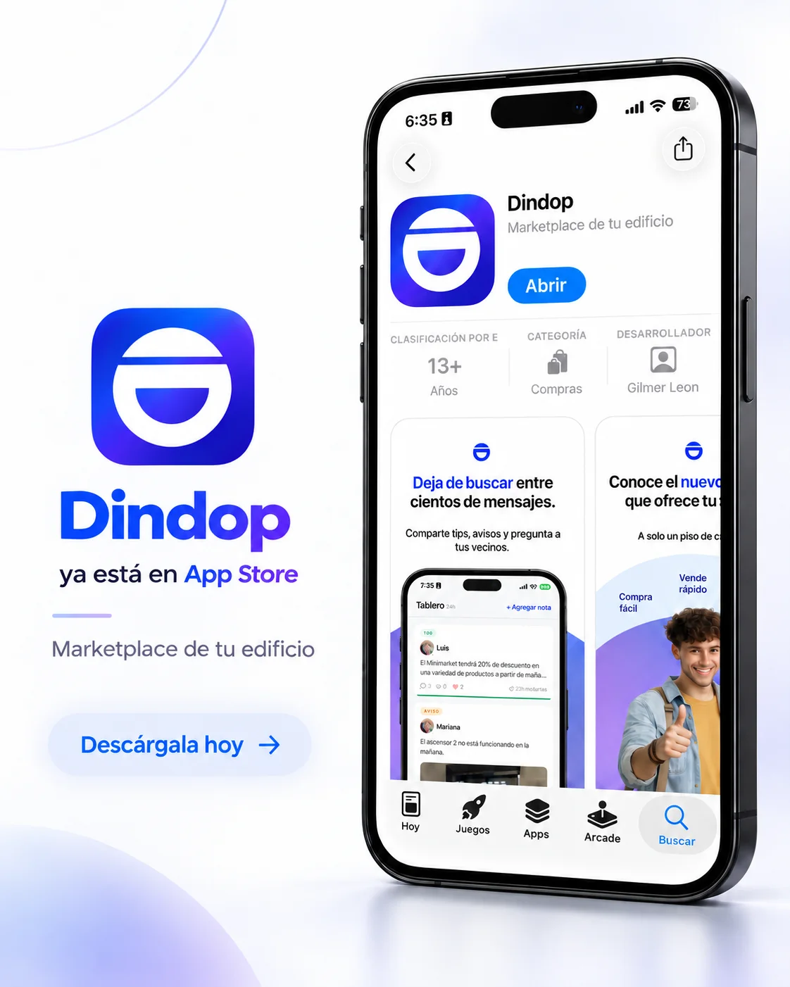 Pieza de lanzamiento: Dindop ya está en App Store.
