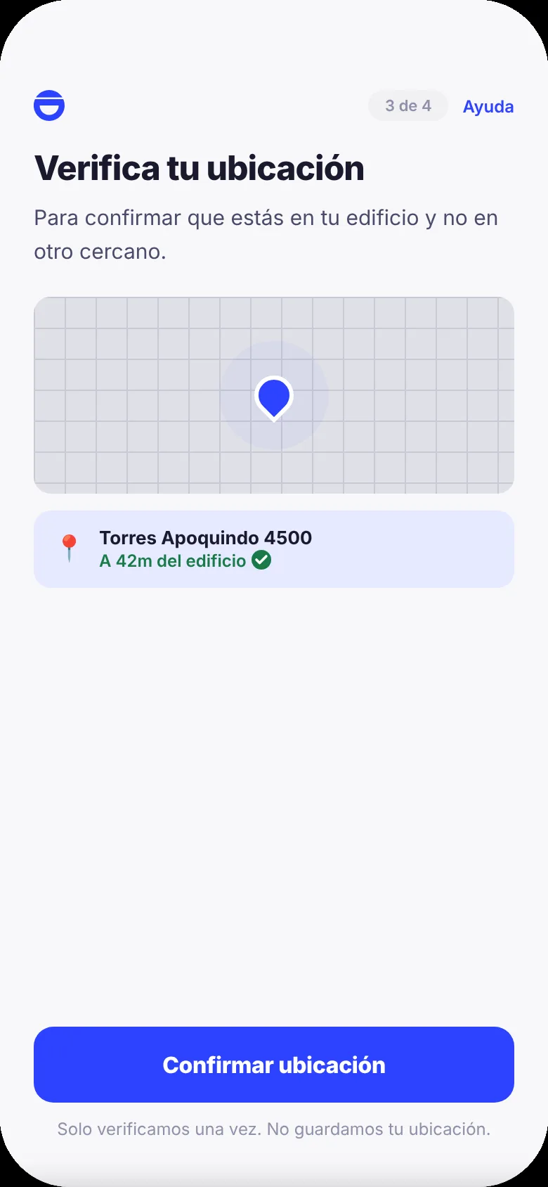 Verifica tu ubicación en el mapa.
